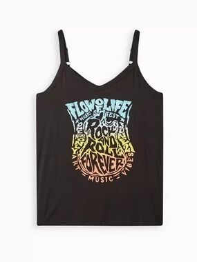 torrid Black Ombre Rock & Roll Graphic Camisole